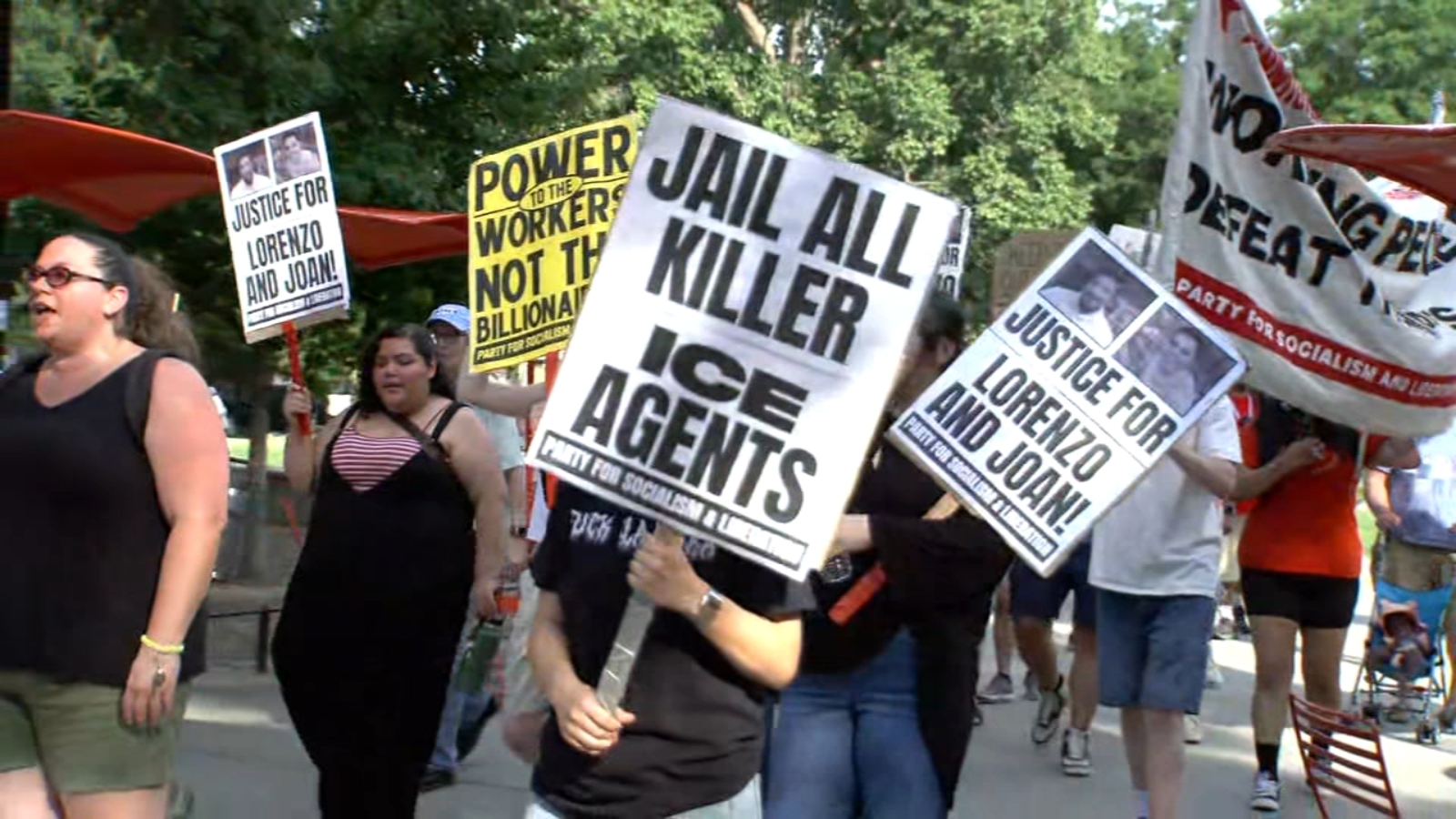 Protesters gather in downtown Raleigh in response to recent ICE shootings