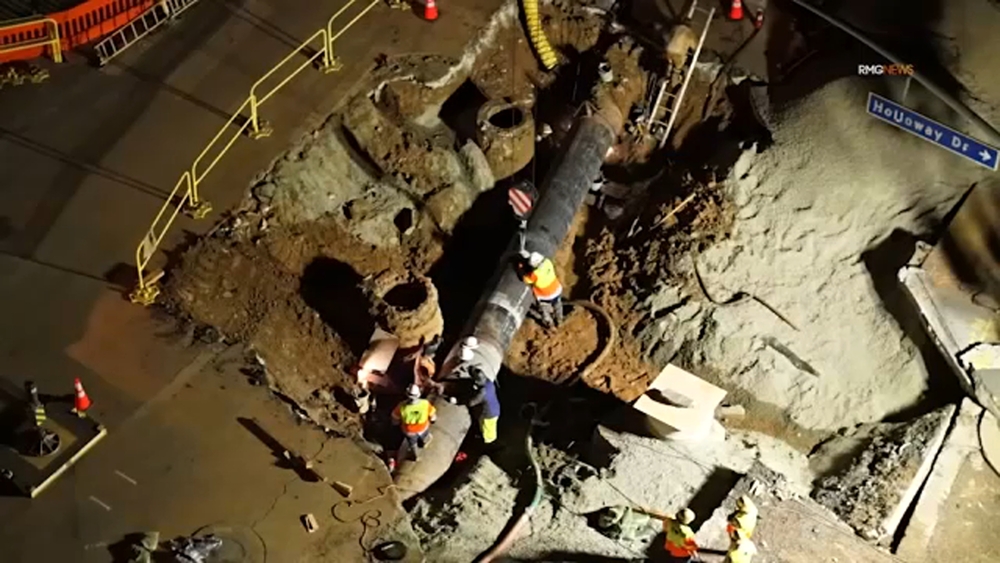 Crews replace 25-foot section of pipe after WeHo water main break