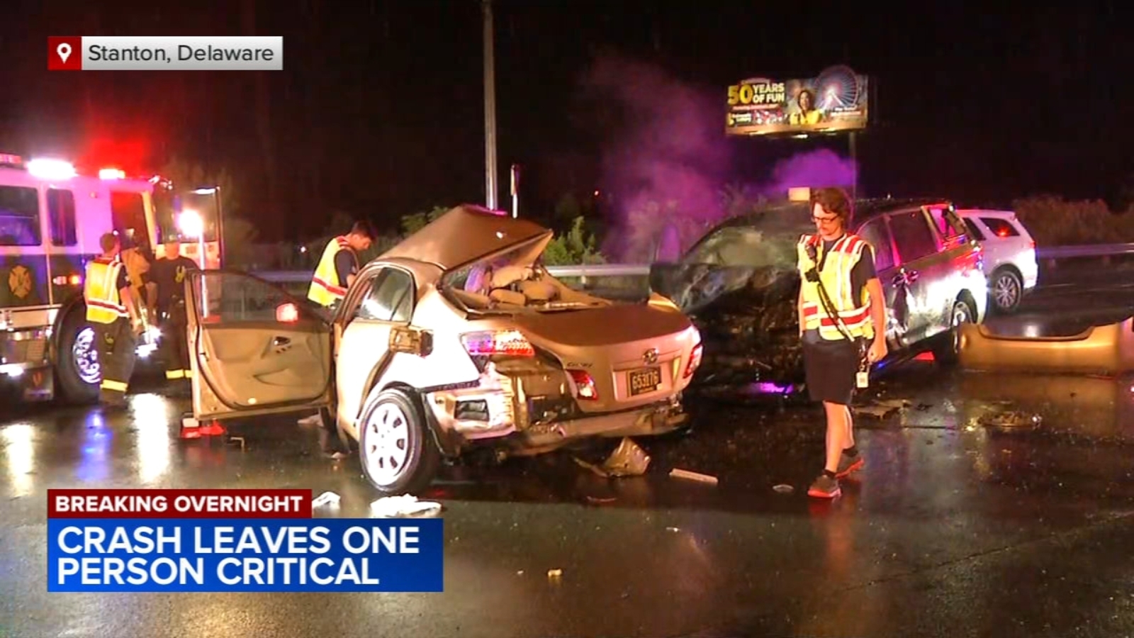 2 hospitalized after serious crash in New Castle County