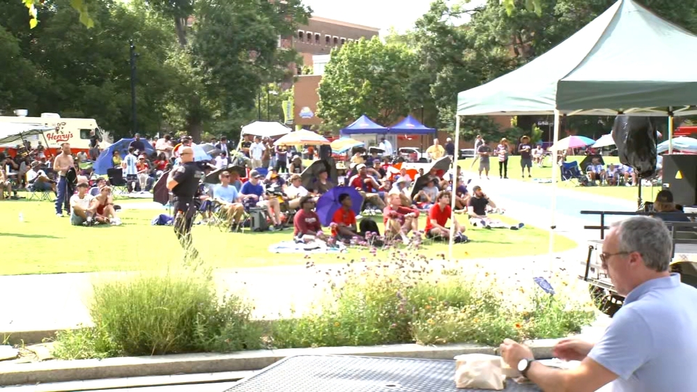 Soccer fans pack Moore Square for World Cup Final