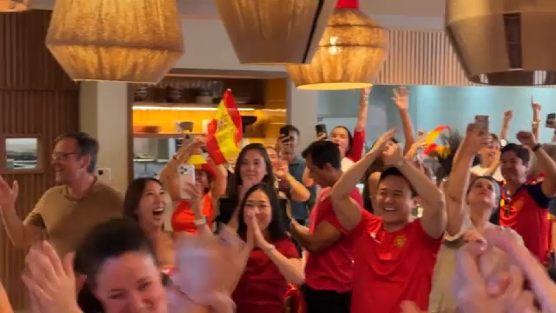Spain fans celebrate World Cup win at parties across Southern California