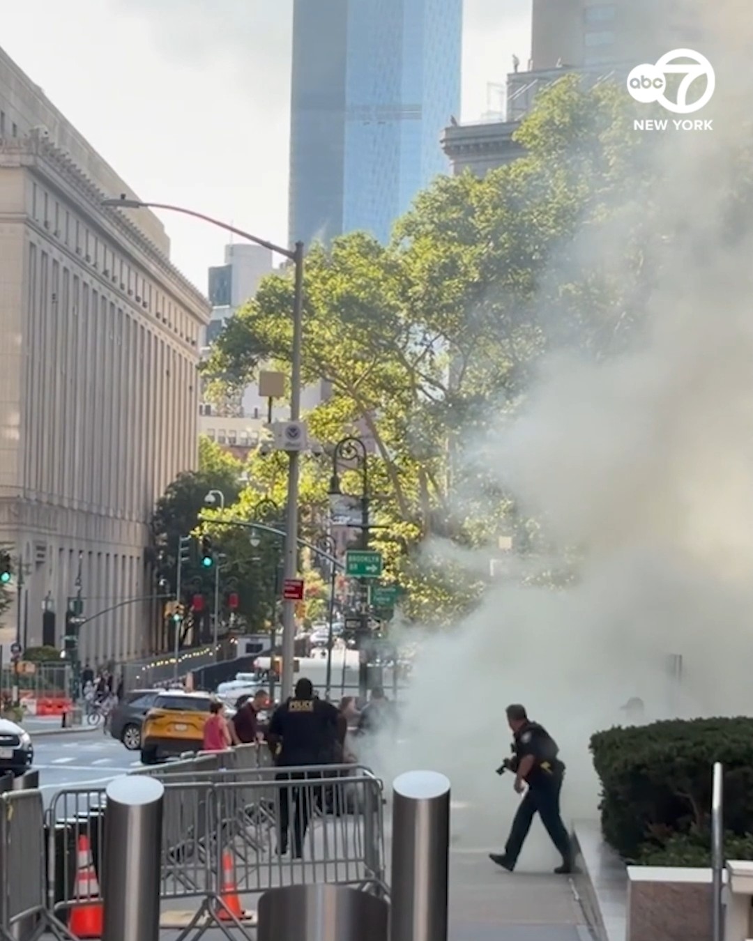 3 hurt after man sets off device outside NYC federal building