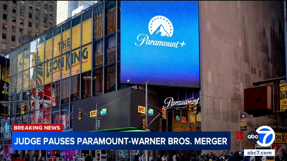 Judge says Paramount and Warner must halt merger for 2 weeks
