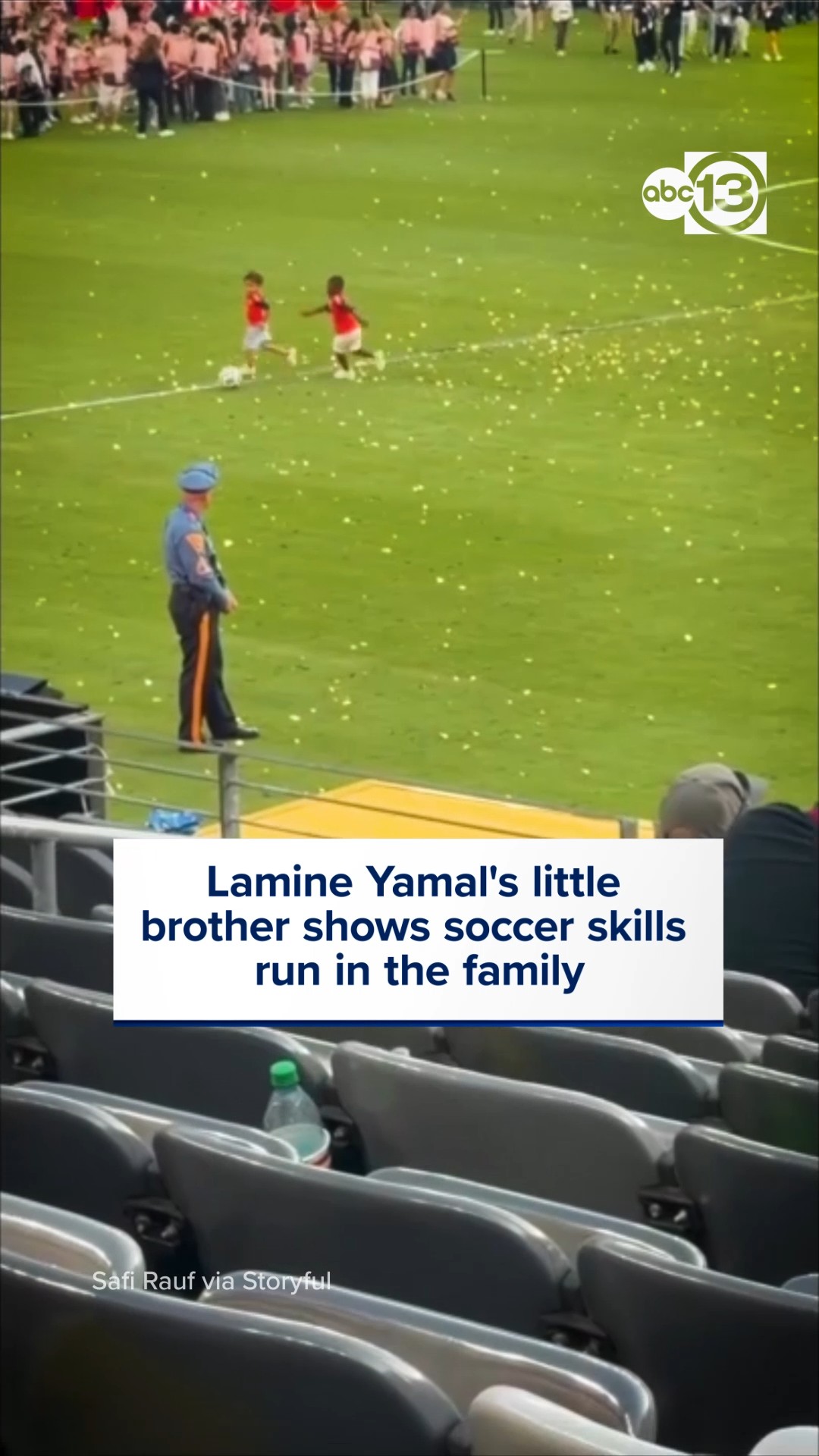 Lamine Yamal's little brother shows soccer skills run in the family