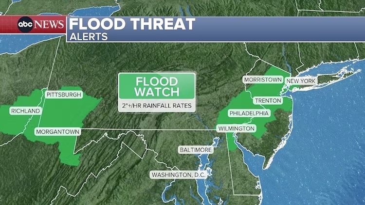 An ABC News graphic shows the forecast on Tuesday, July 21, 2026.