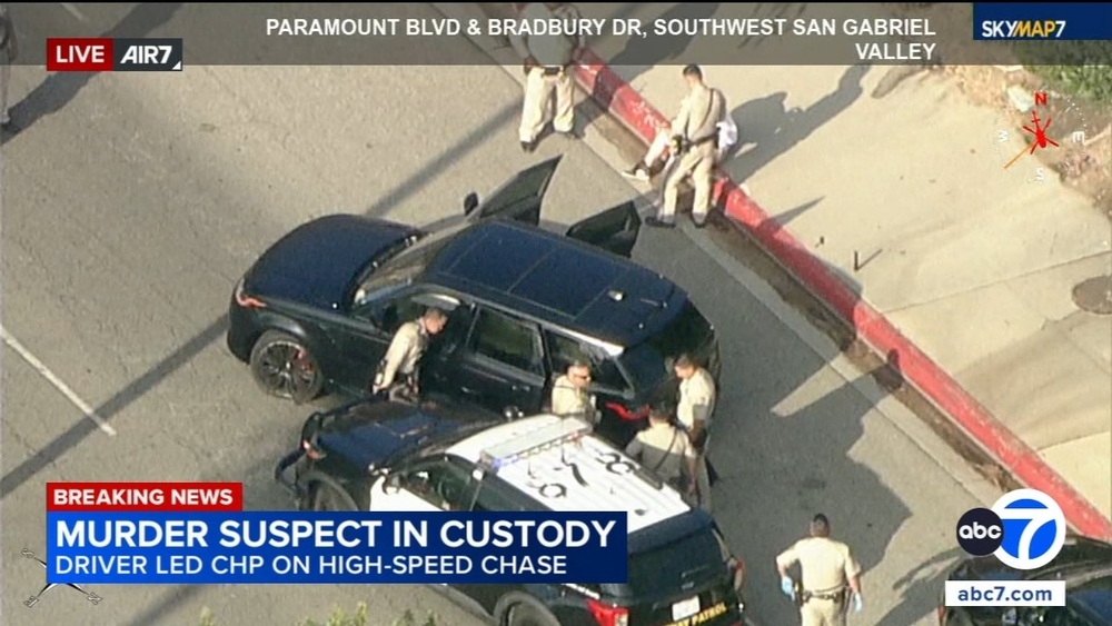 Murder suspect in custody after high-speed chase ends in Montebello