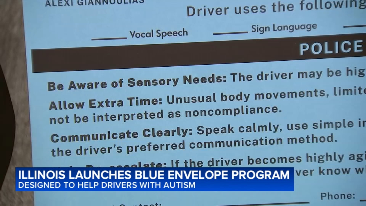New Blue Envelope program helps drivers with autism during traffic stops in Illinois