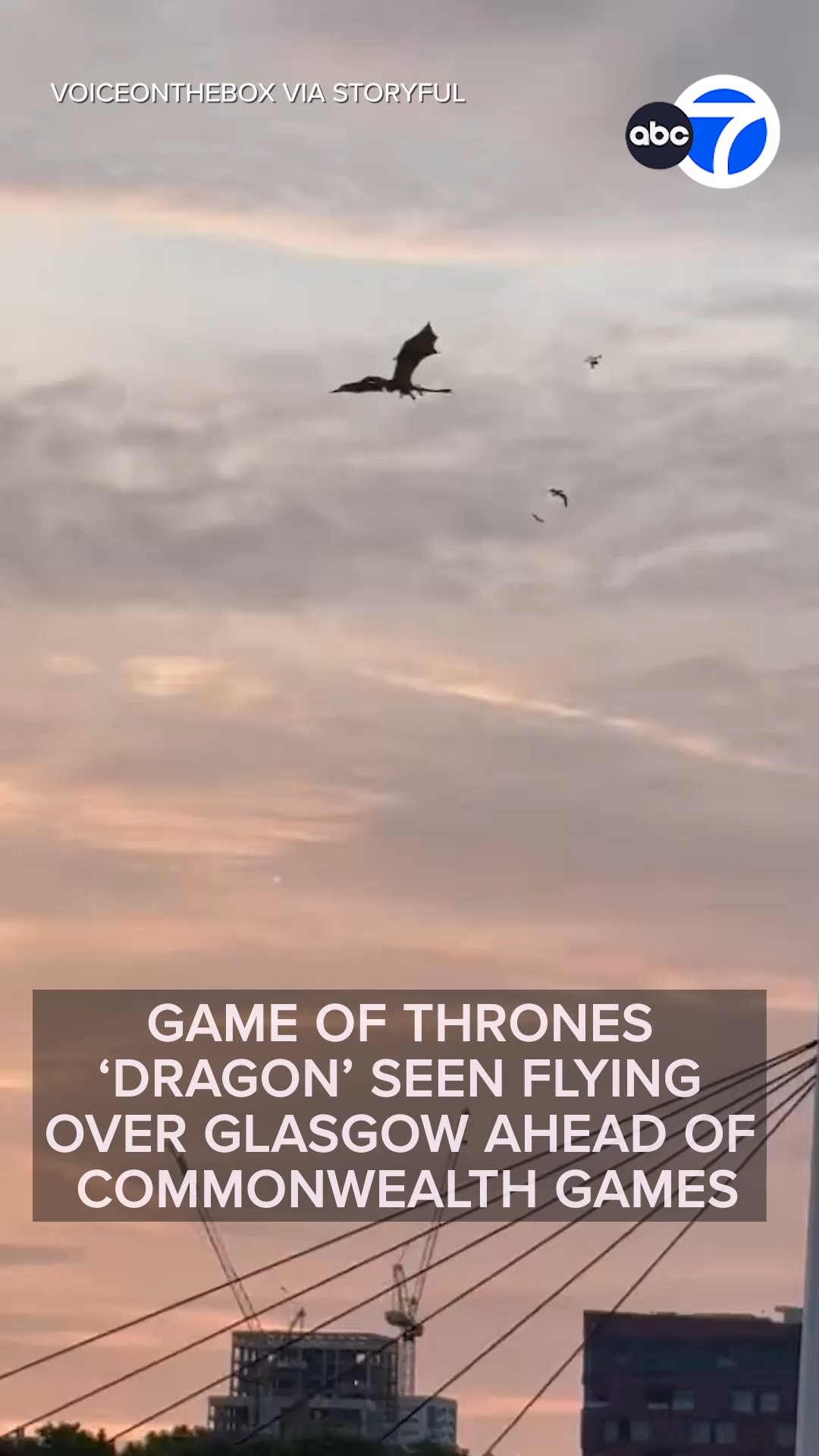 Game of Thrones 'Dragon' Seen Flying Over Glasgow