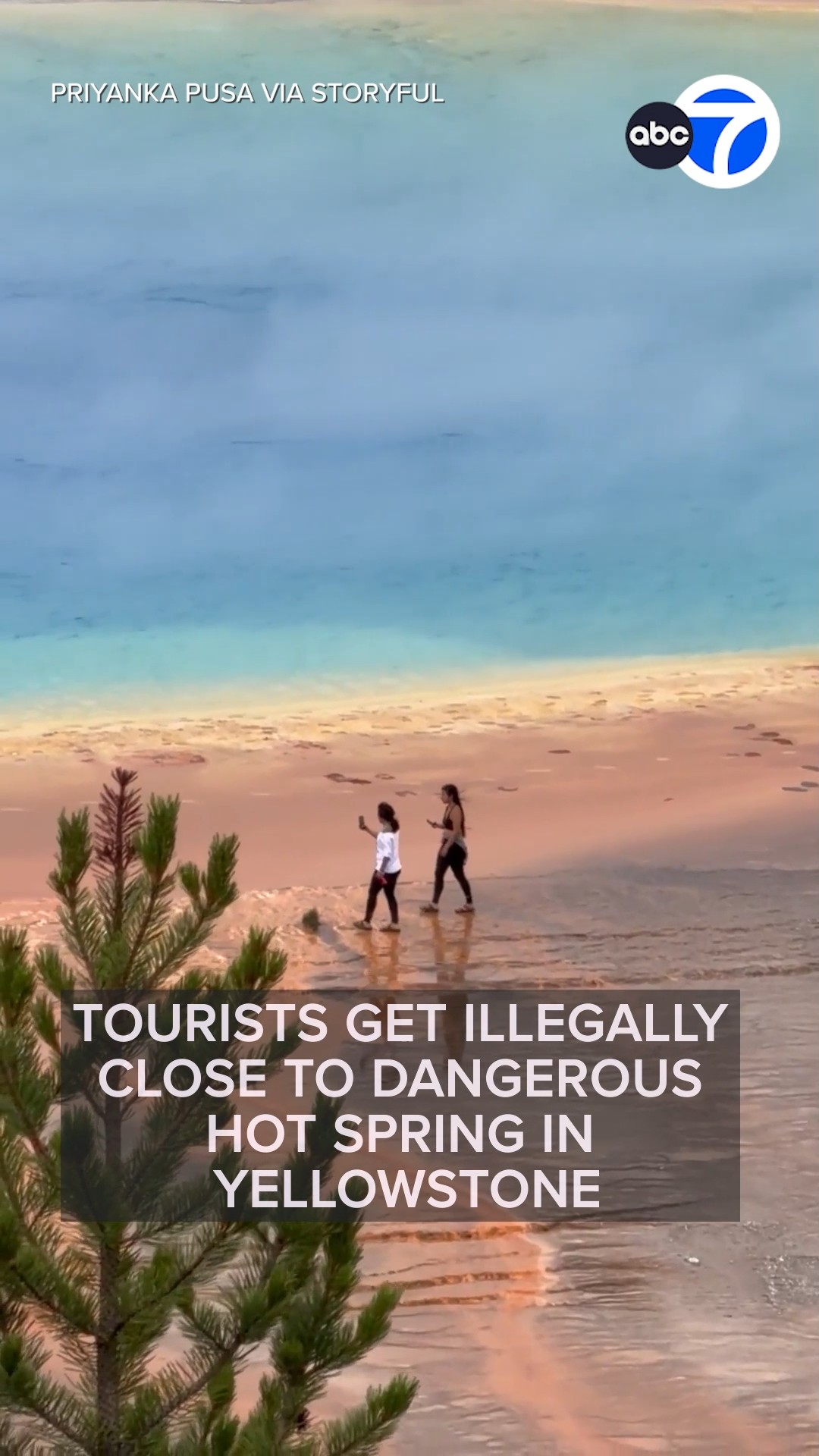 Tourists Get Illegally Close to Dangerous Hot Spring in Yellowstone
