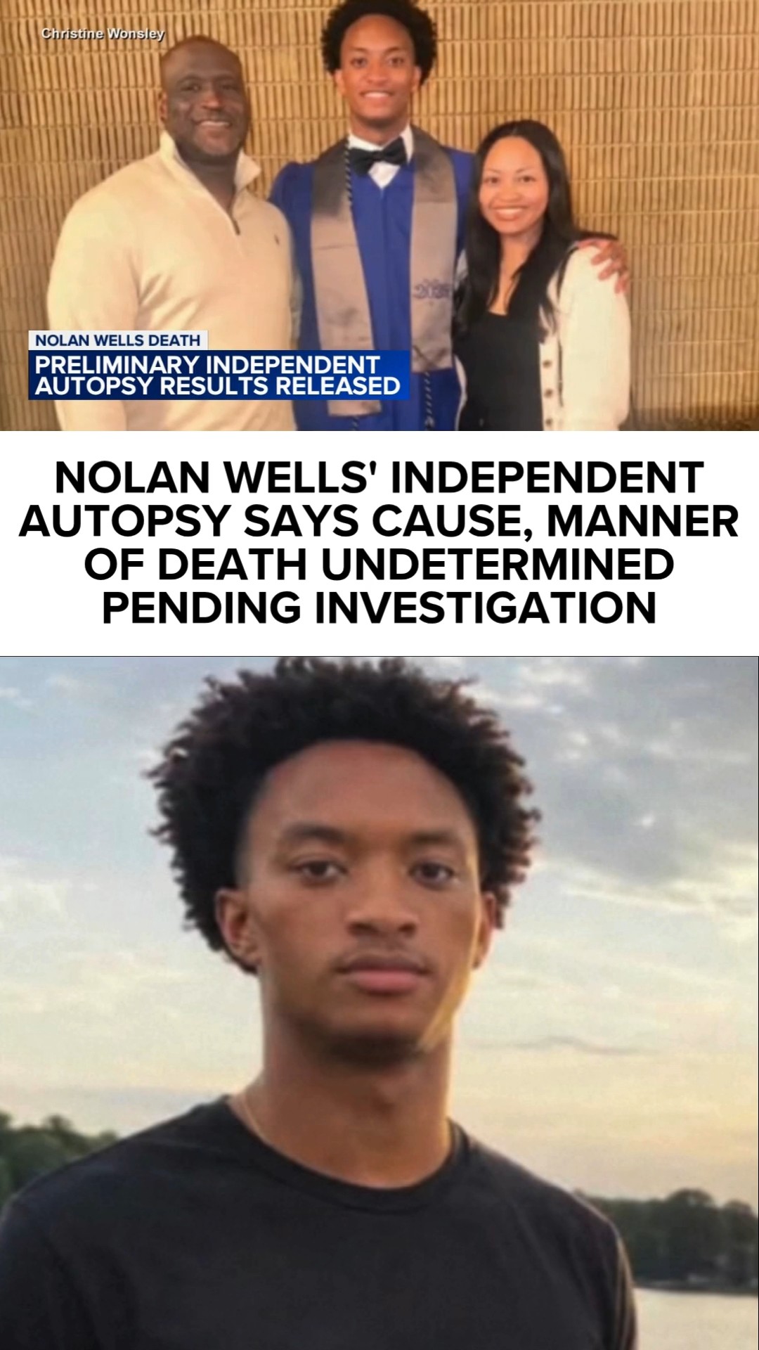 Nolan Wells' family announces independent autopsy findings
