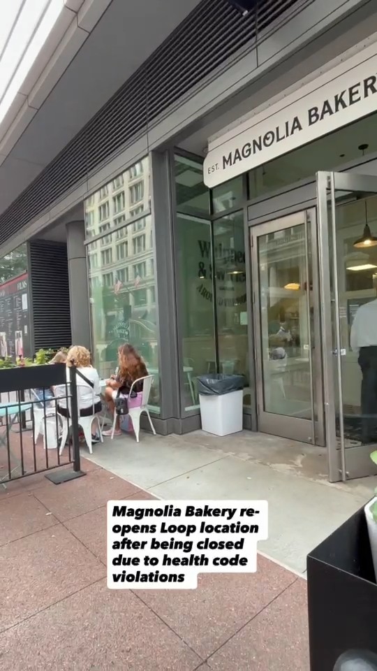 Magnolia Bakery in Chicago reopens after failing city inspection