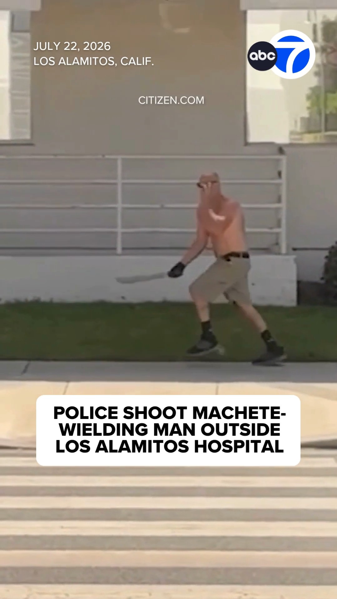 Police shoot machete-wielding man outside Los Alamitos hospital