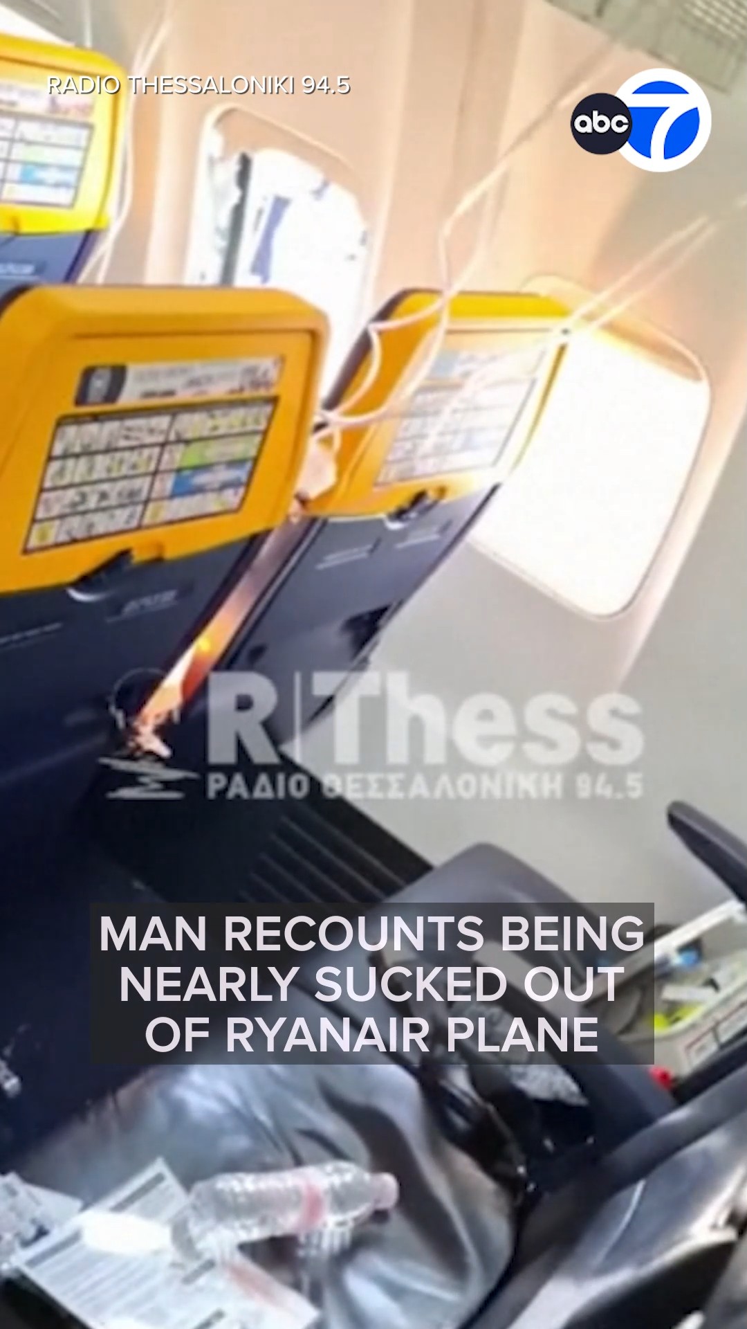 Man recounts being nearly sucked out of RyanAir plane
