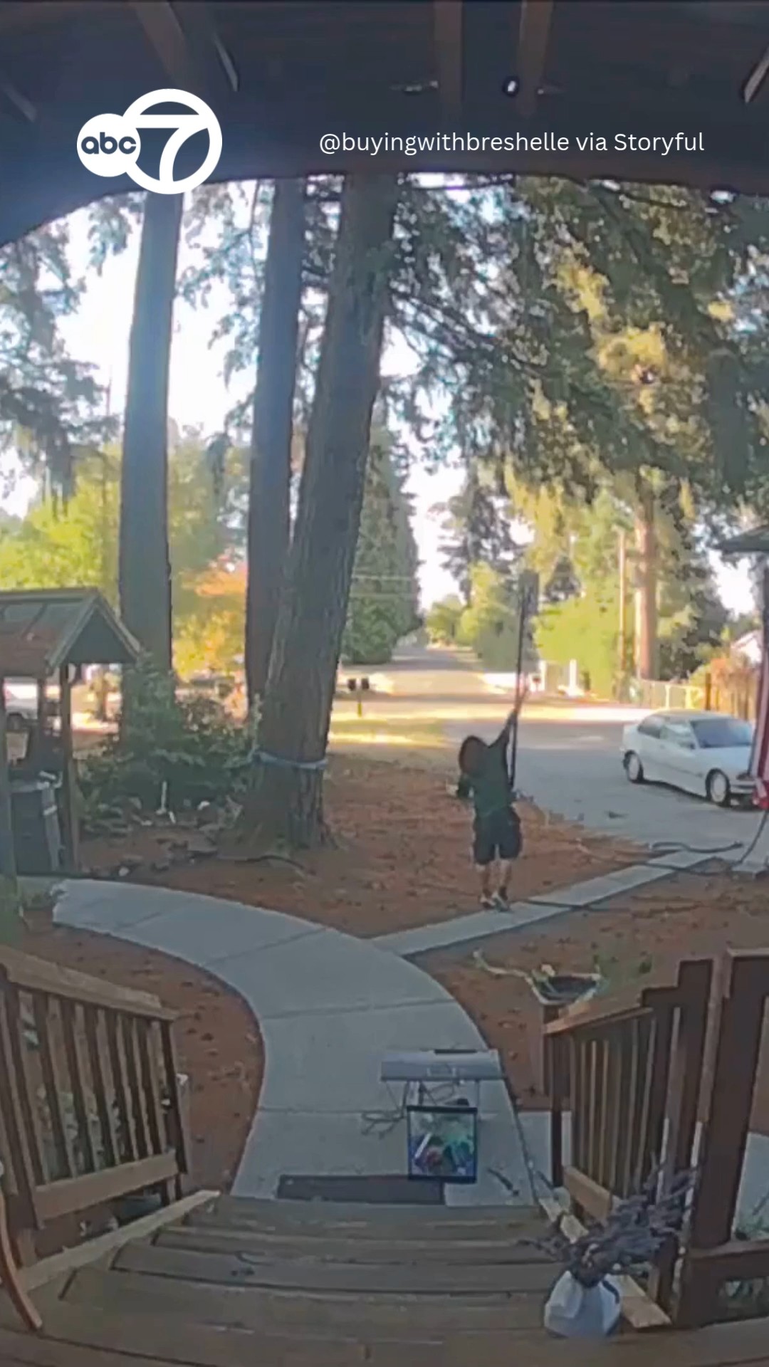 Ring Camera Captures Wholesome Moment salesman Asks to Use Swing