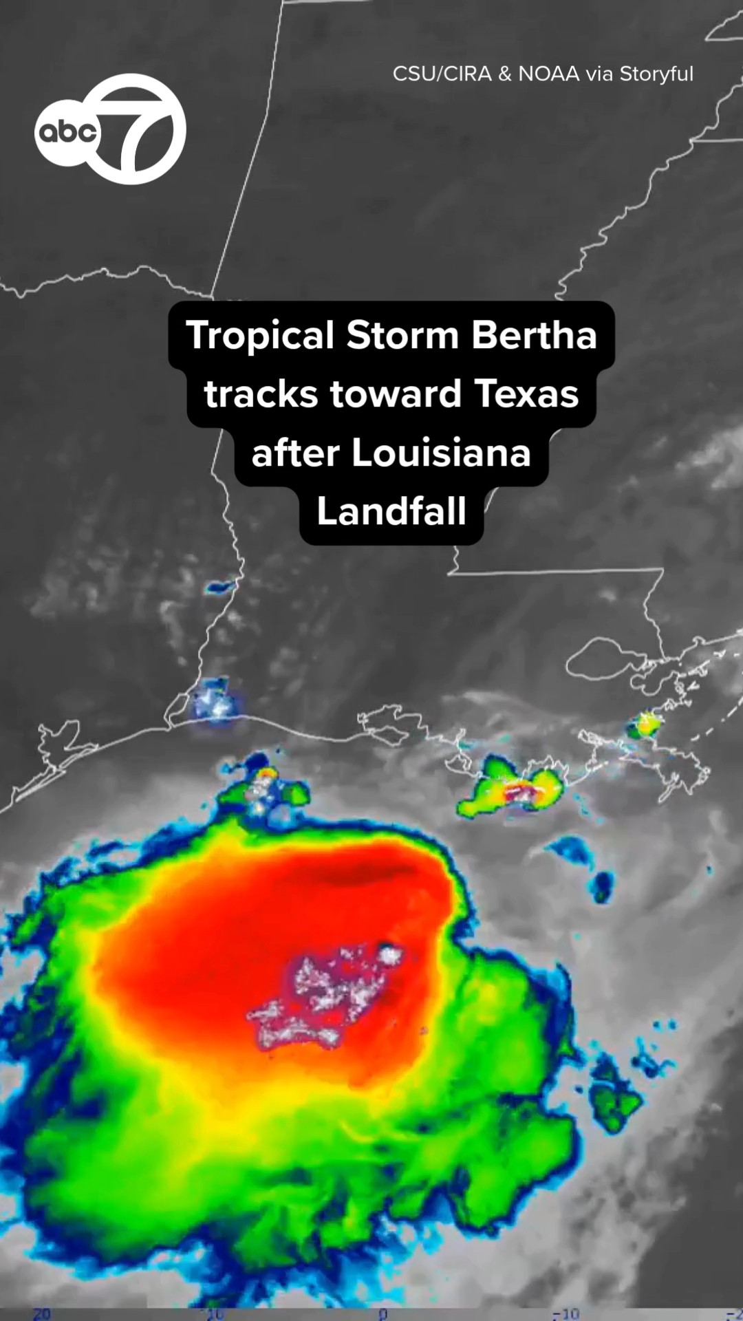 Tropical Storm Bertha makes landfall in Louisiana