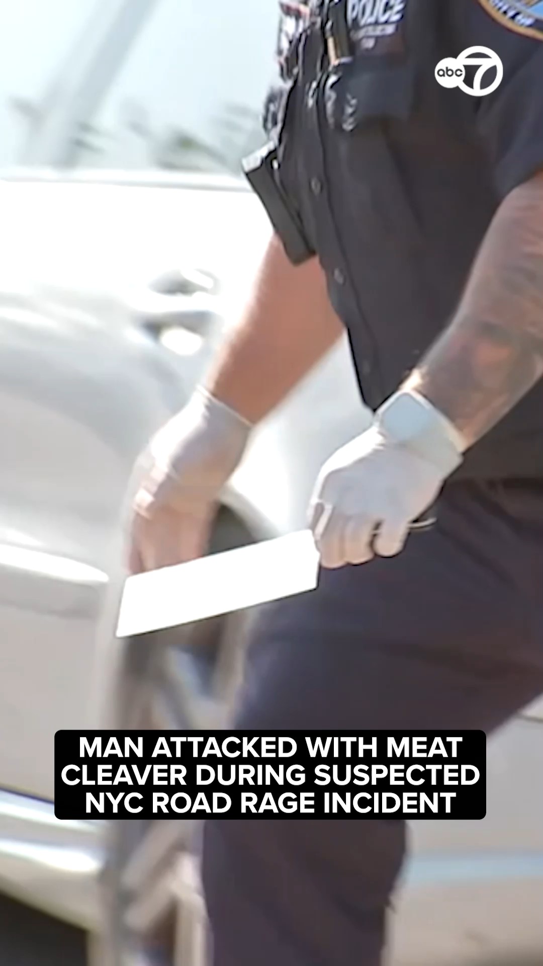 Man attacked with meat cleaver during suspected NYC road rage incident