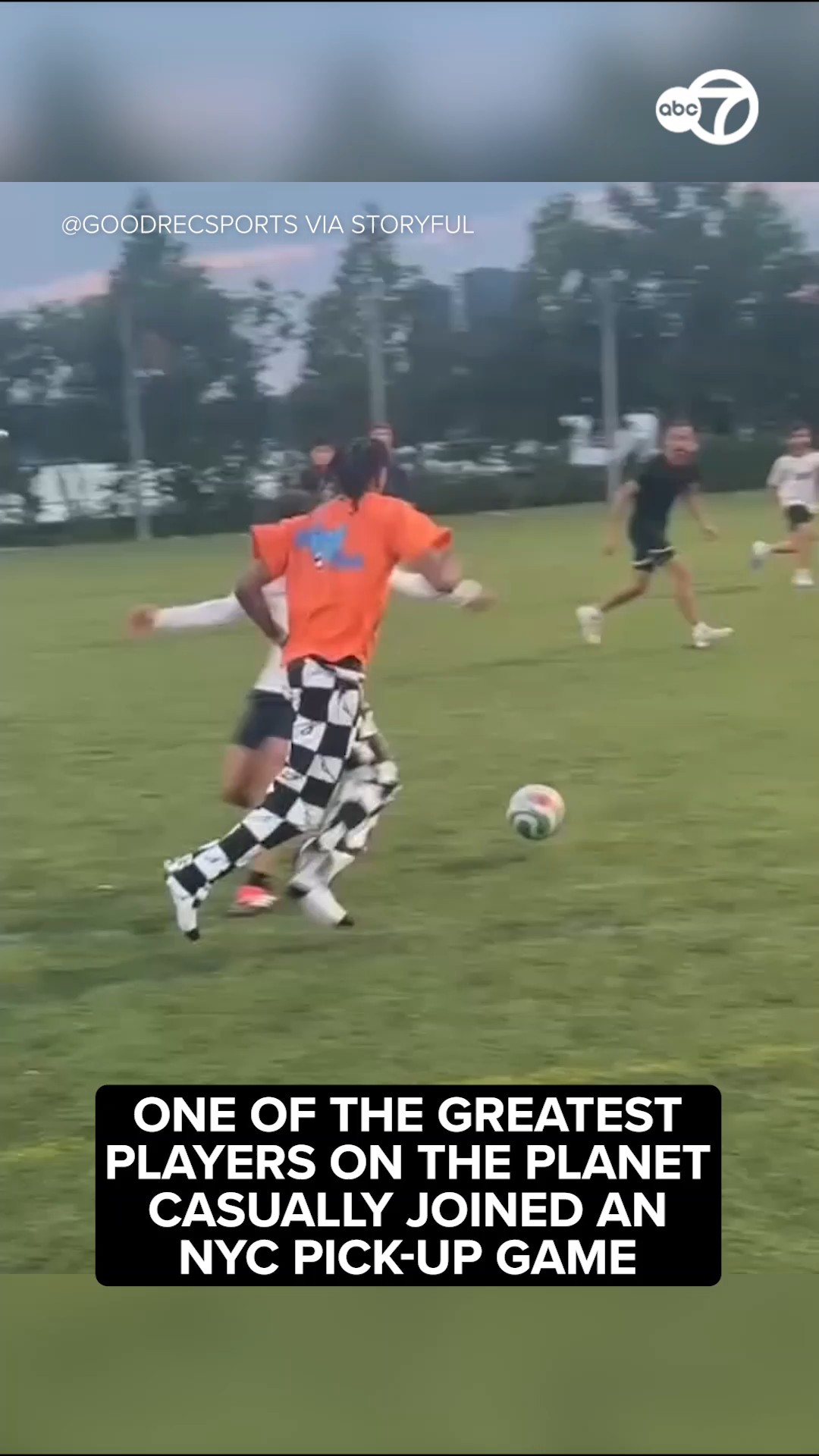 One of the greatest soccer players casually joined an NYC pick-up game