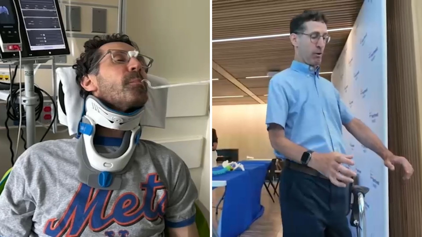 Source image for "LI father makes miraculous recovery, walks out of hospital after paralyzed in freak accident"