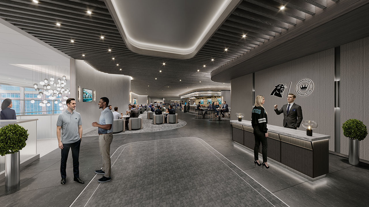 Rendering of what the Panthers are calling a speakeasy lounge.