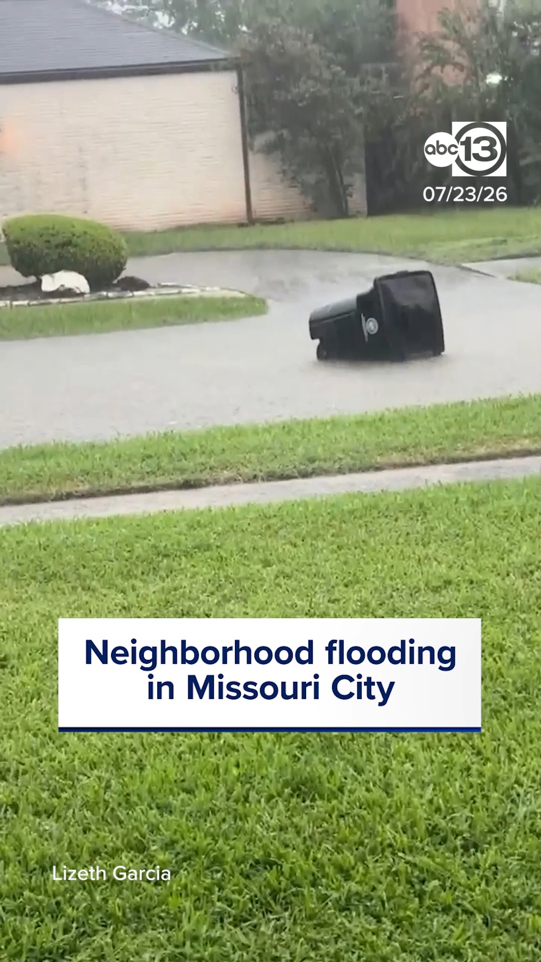 Neighborhood flooding in Missouri City