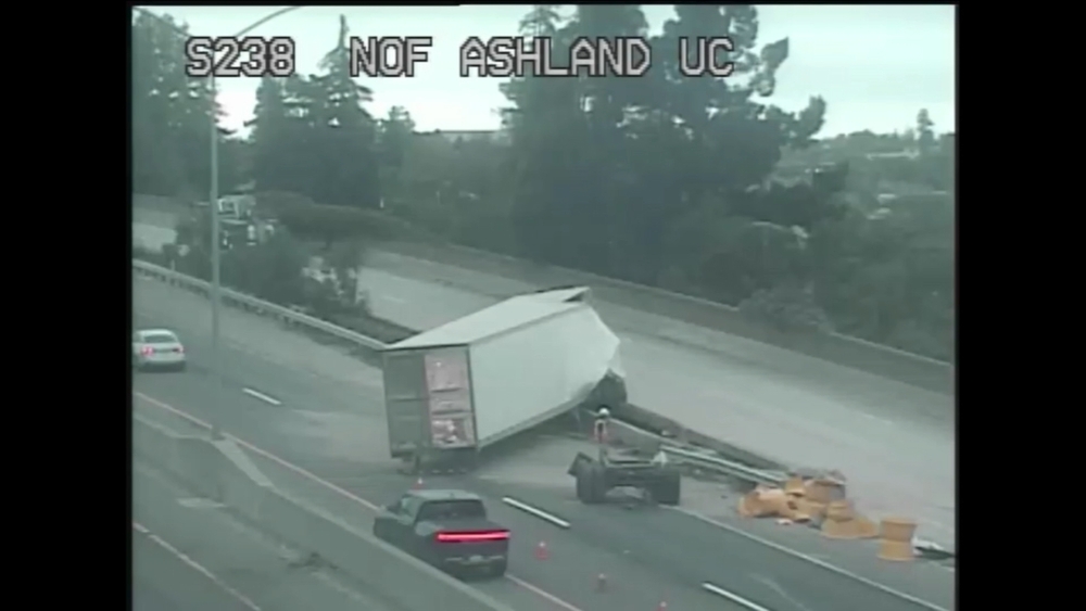 Driver of big rig fell asleep before crash on NB HWY 238: CHP
