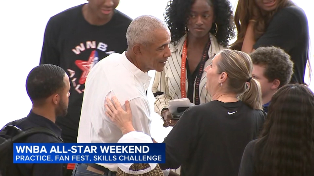 Obama greets WNBA players as fans get excited for All Star Game
