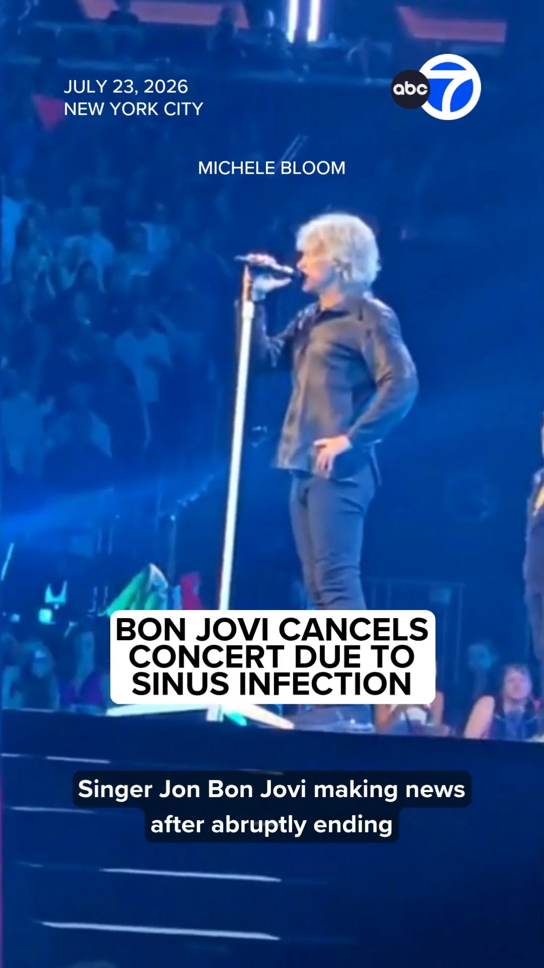 Bon Jovi cancels concert due to sinus infection