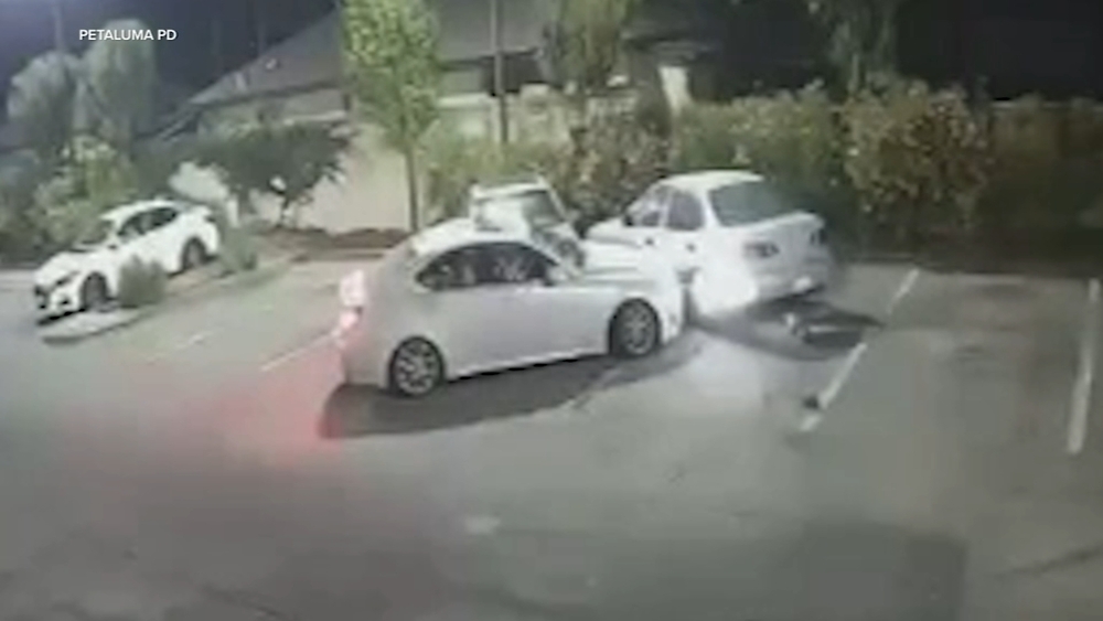 Security video shows hit-and-run crash at Petaluma Taco Bell