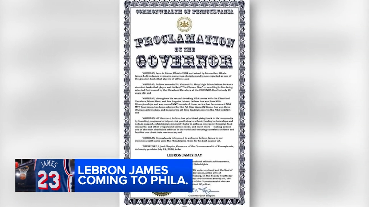 Pa. marks LeBron James Day as leaders celebrate star's announcement