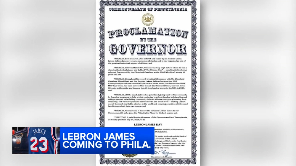 Pa. marks LeBron James Day as leaders celebrate star's announcement