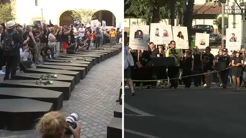 Hundreds march in DTLA, demanding justice for those killed by ICE