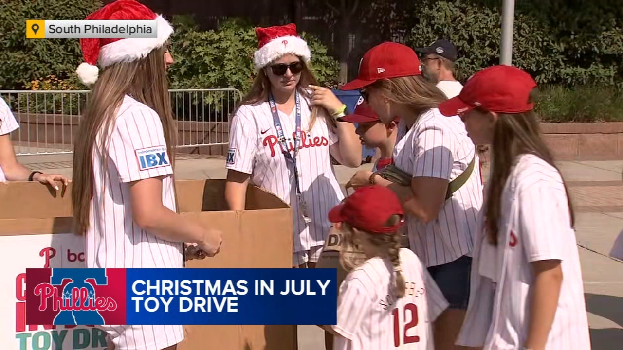 Phillies Ballgirls host their annual Christmas in July toy drive