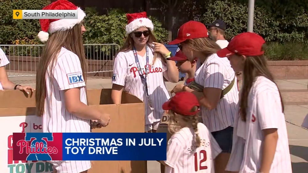 Phillies Ballgirls host their annual Christmas in July toy drive