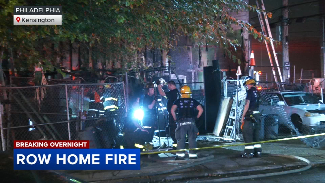 Crews battle house fire in Kensington