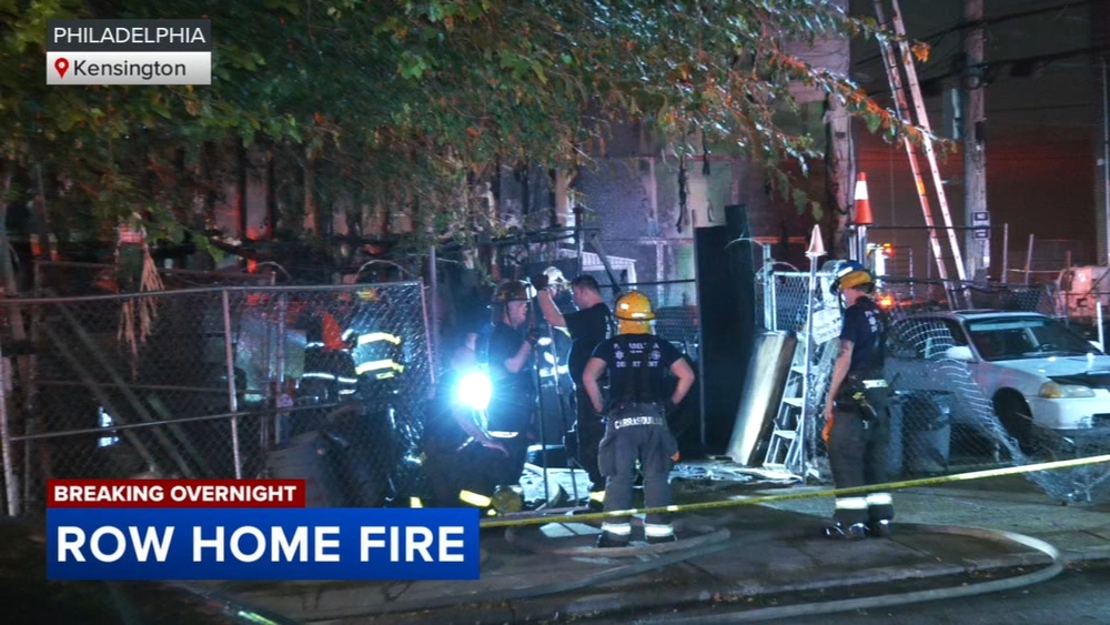 Crews battle house fire in Kensington