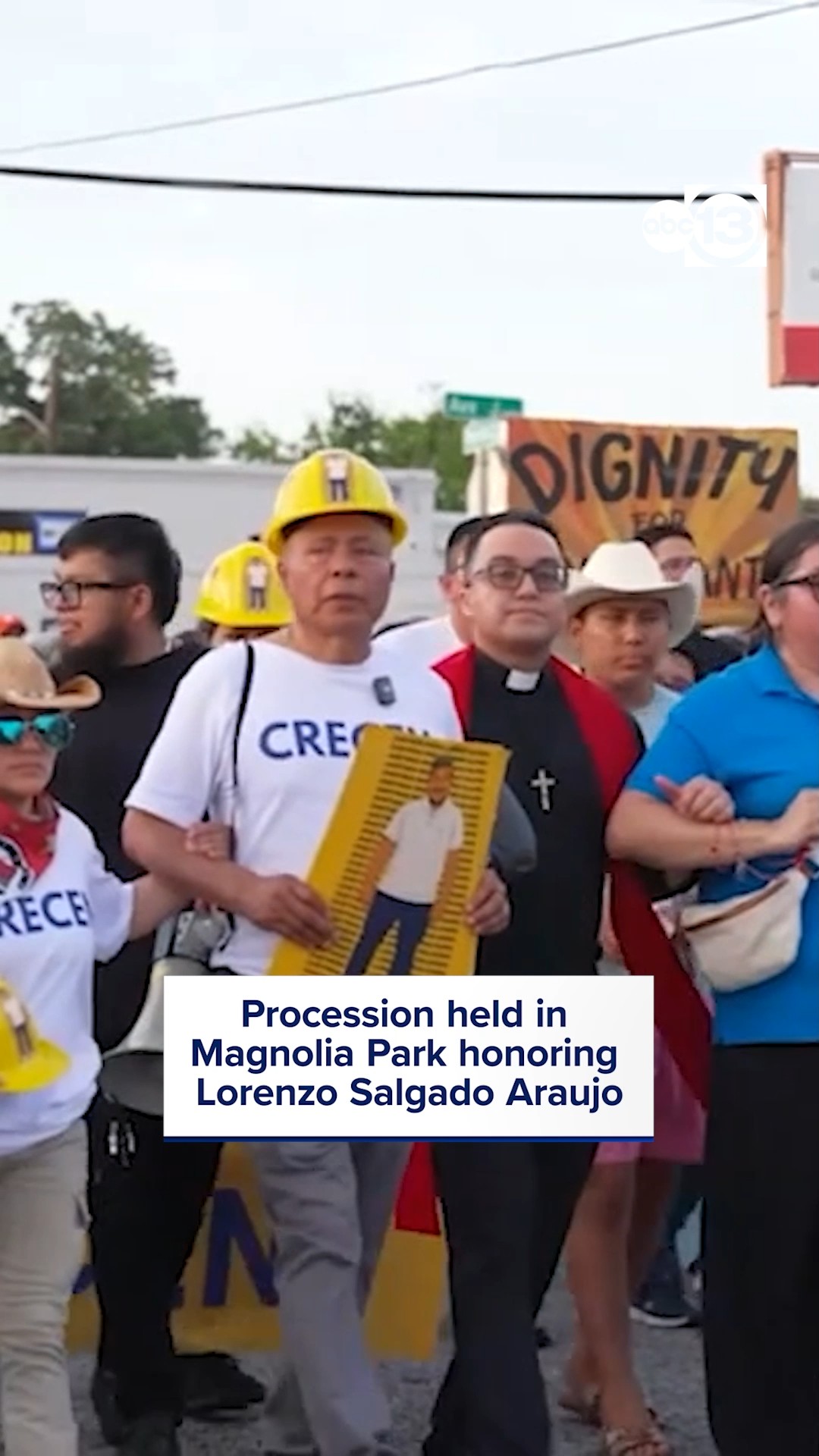 Procession held in Magnolia Park honoring Lorenzo Salgado Araujo