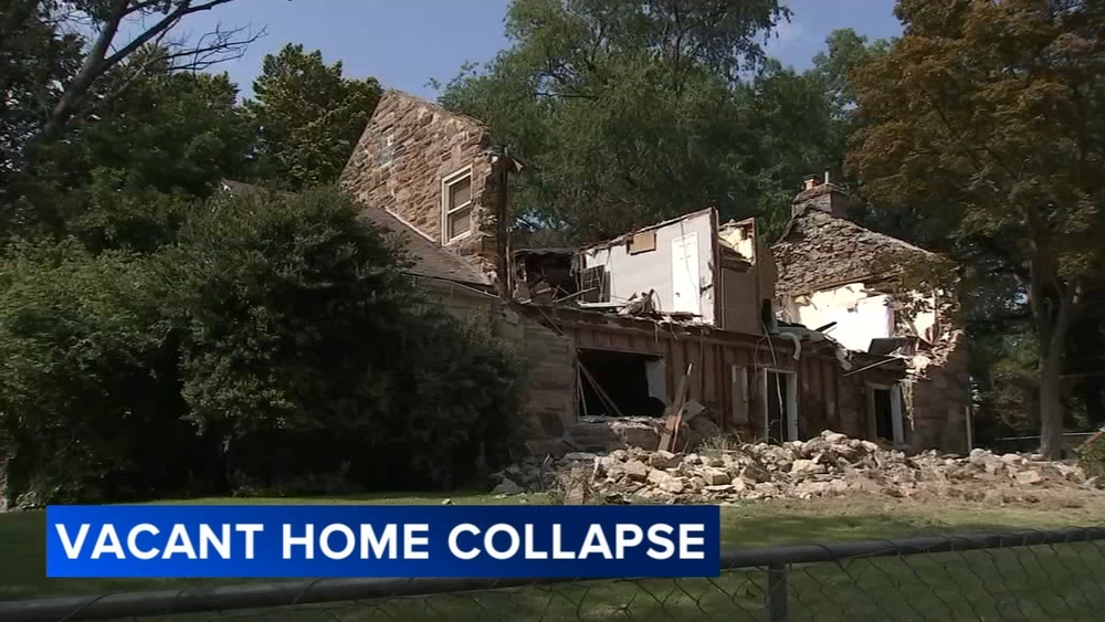 Crews investigating vacant home collapse in Wynnefield