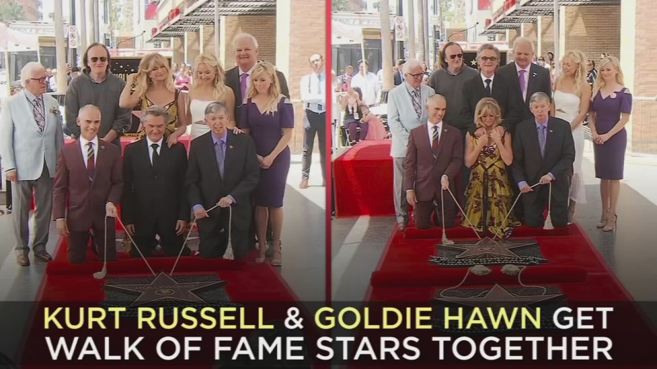 Goldie Hawn, Kurt Russell get Walk of Fame stars together