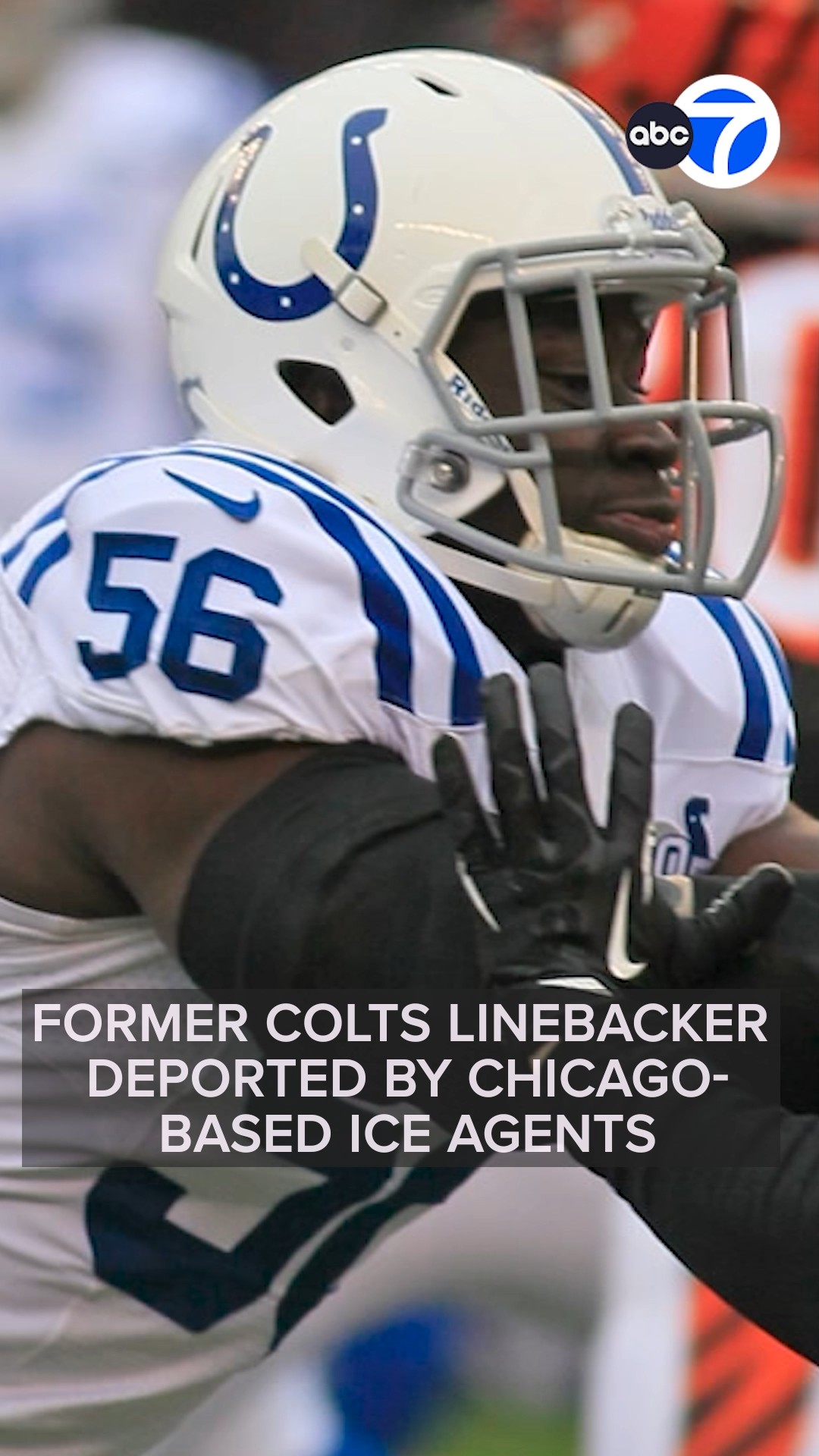 Former Colts linebacker deported by Chicago-based ICE agents
