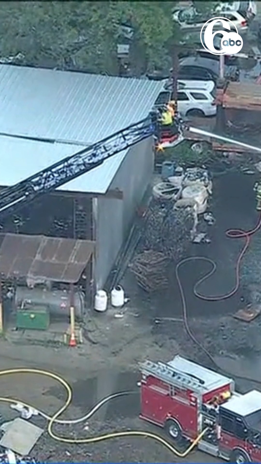 Multiple vehicles catch fire at recycling plant in Newfield, NJ