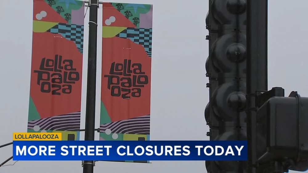 Lollapalooza road closures begin around Chicago's Grant Park
