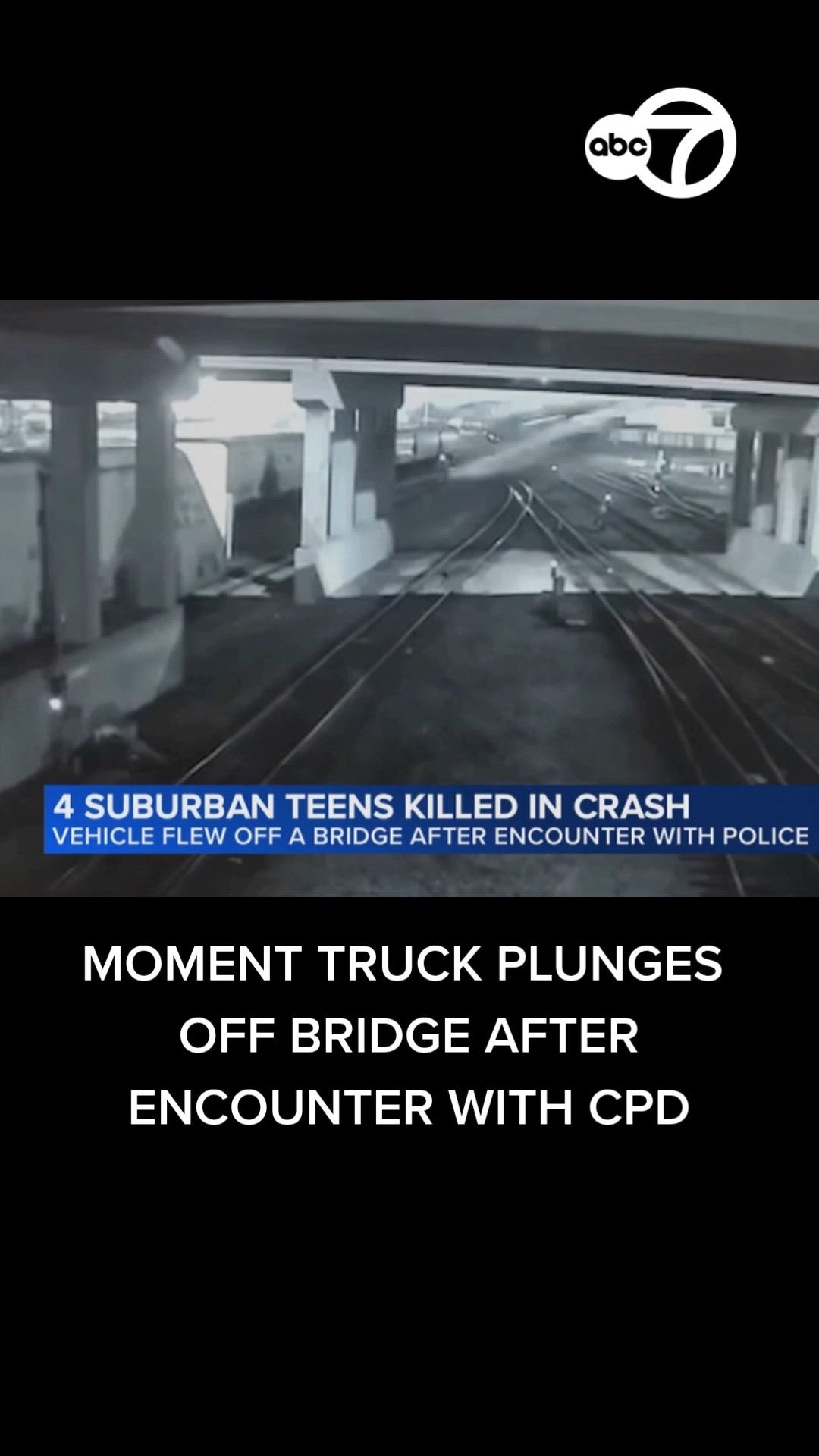 Video shows truck plunge off bridge after encounter with CPD