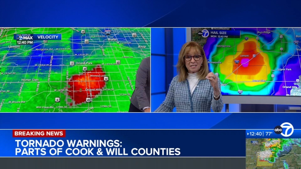 Possible 5-inch hail reported in Lemont area