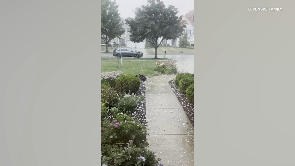 Hail pounds Westmont, Illinois - July 27, 2026