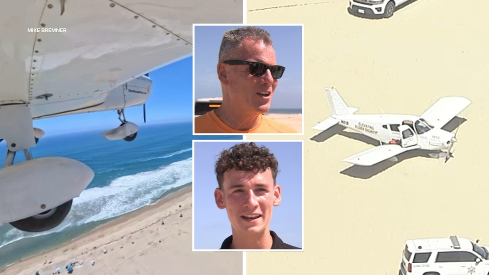 Pilot, teen nephew safe after emergency landing on Huntington Beach