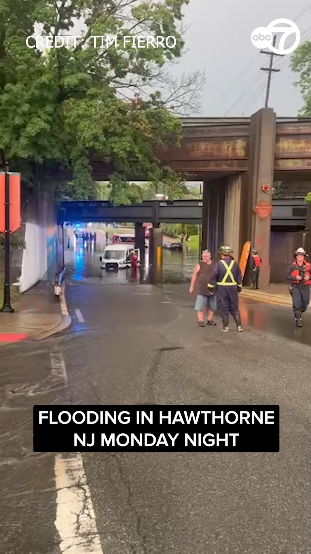 Flooding in Hawthorne, NJ after Monday night storms