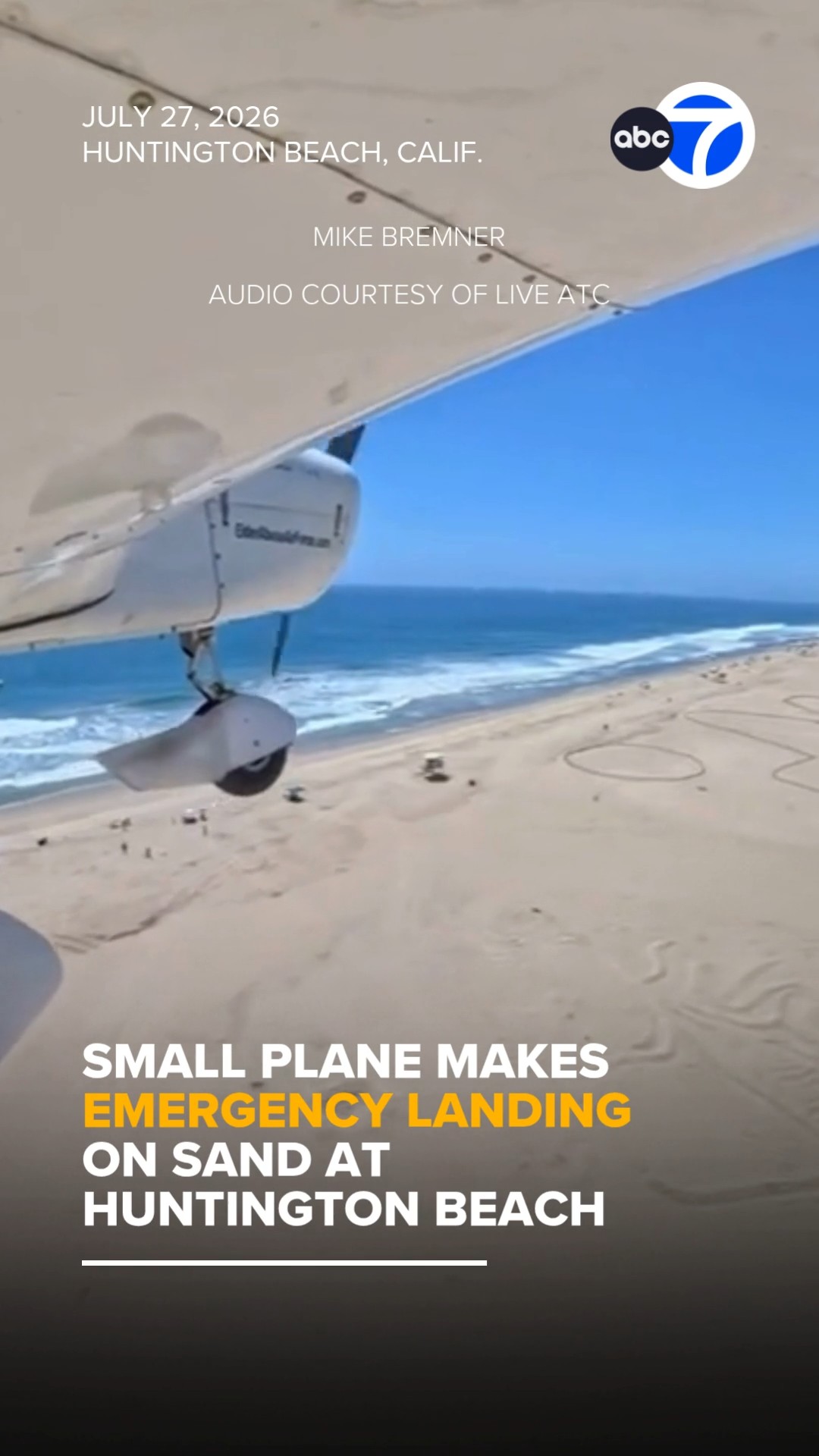 Pilot, teen nephew safe after emergency landing on Huntington Beach