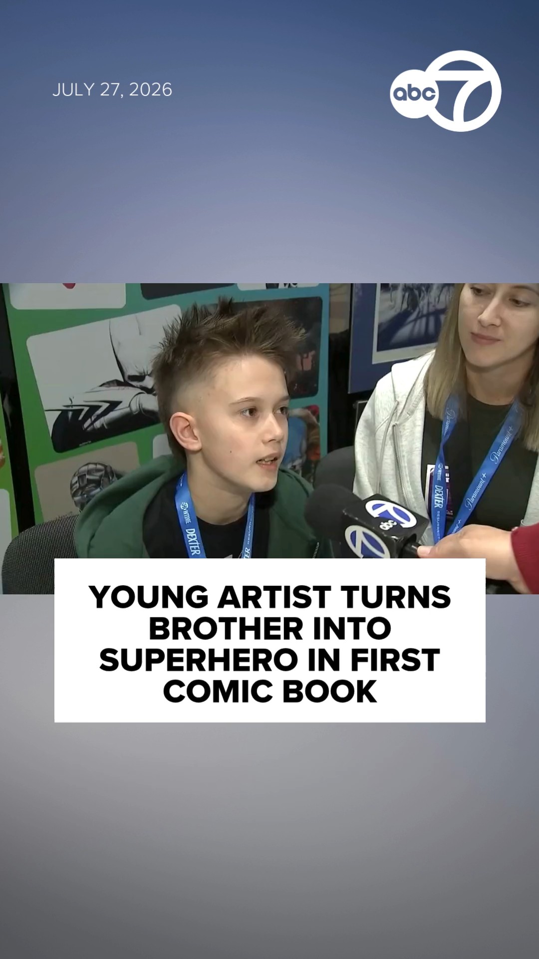 Young artist turns brother into superhero in first comic book