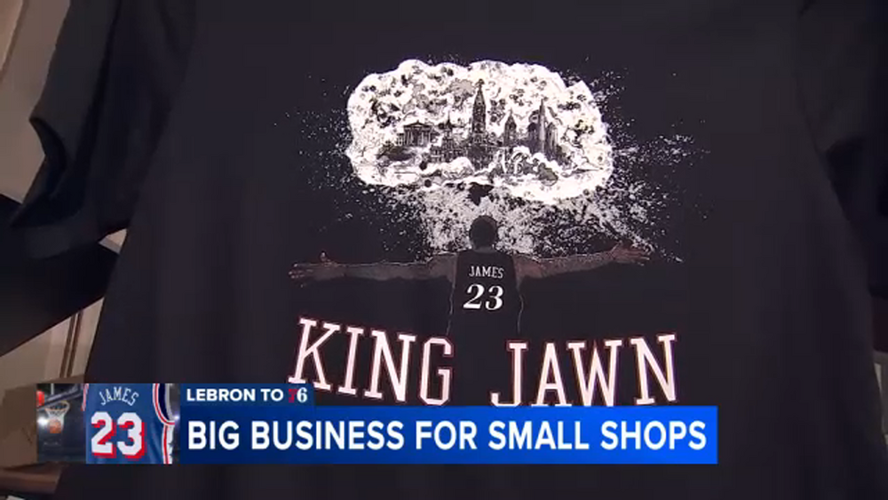 Small businesses getting big boost as LeBron James signs with 76ers