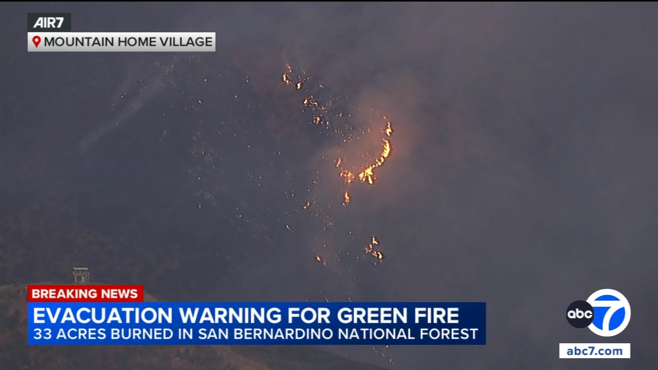 Fire in San Bernardino National Forest prompts evacuation warning